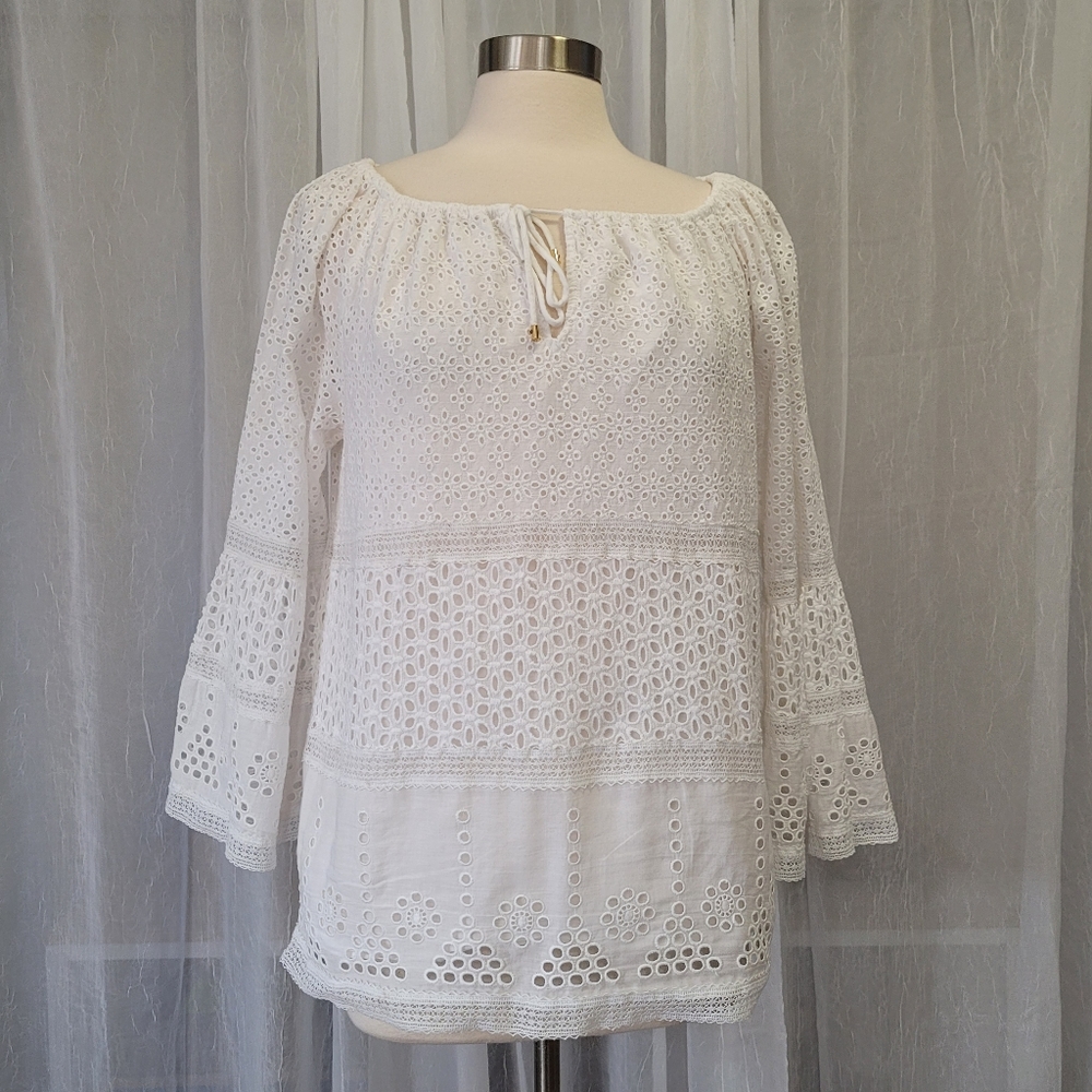 Ralph Lauren white Eyelet Top Size Large